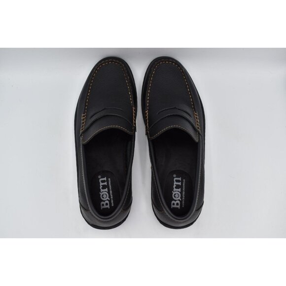Born Mens Size 13 Simon III Black Full Grain Leather Slip On Loafers Shoes main image 4